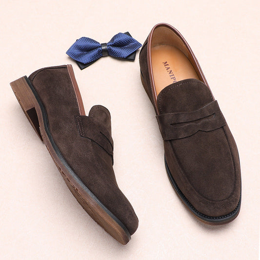 Brown Suede Summer Breathable Loafers