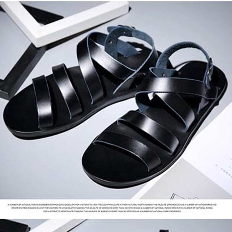 Men's Summer Fashion Leather Roman Sandals