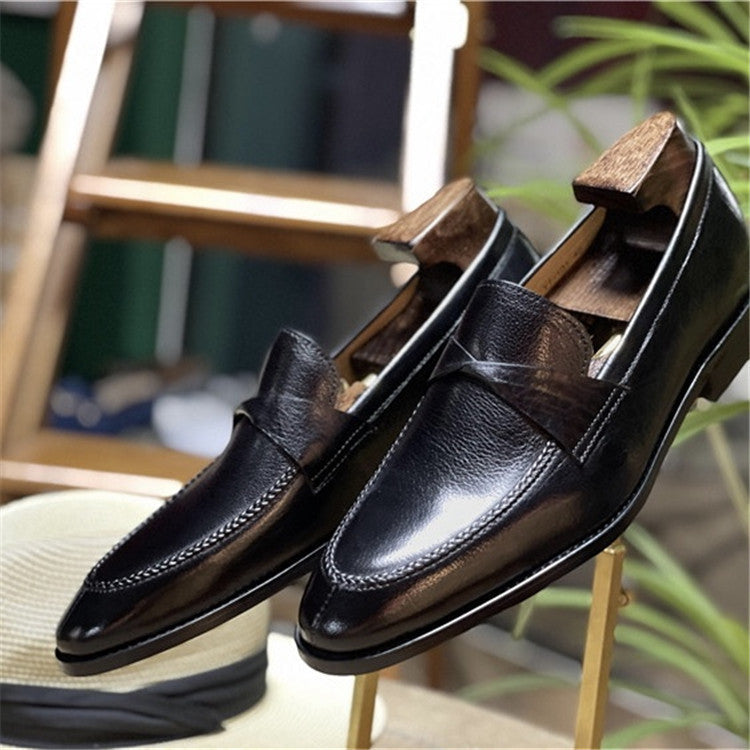 British men's business dress shoes trend penny loafers