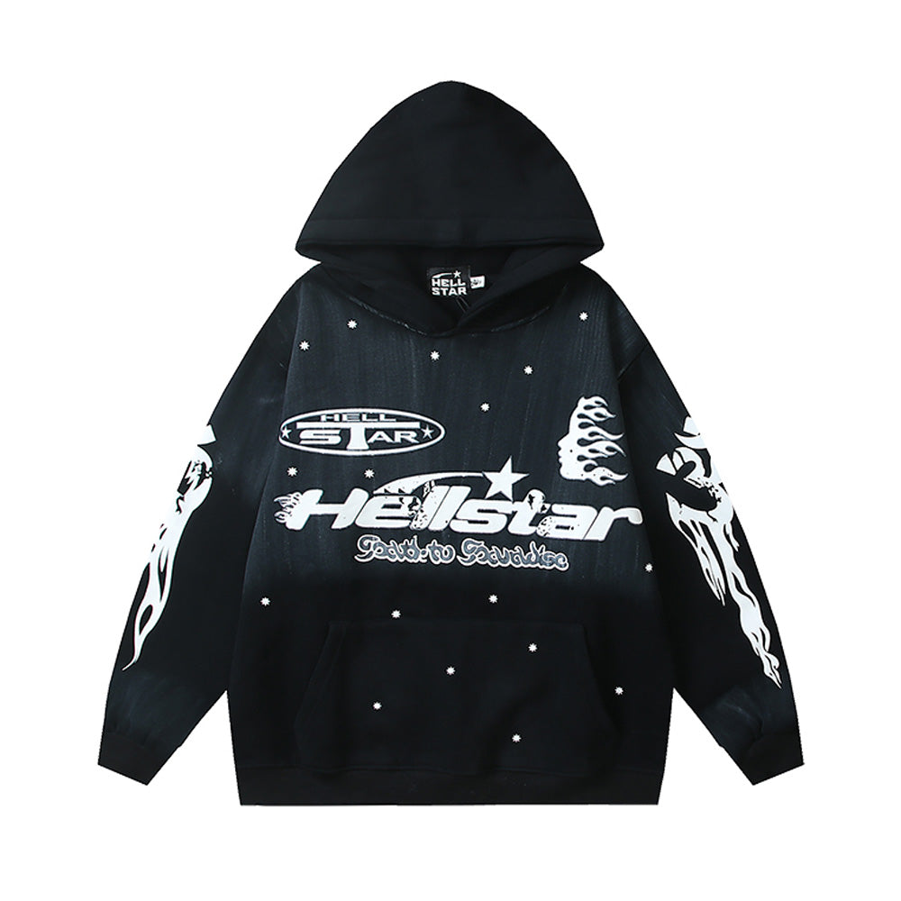 Hell's Star plus Velvet Loose Hoodie 1024120227