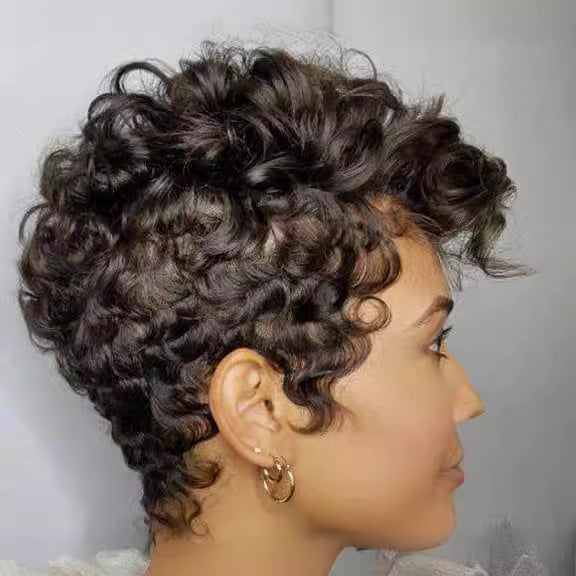 Female short hair with small curly hair wig 1024121107