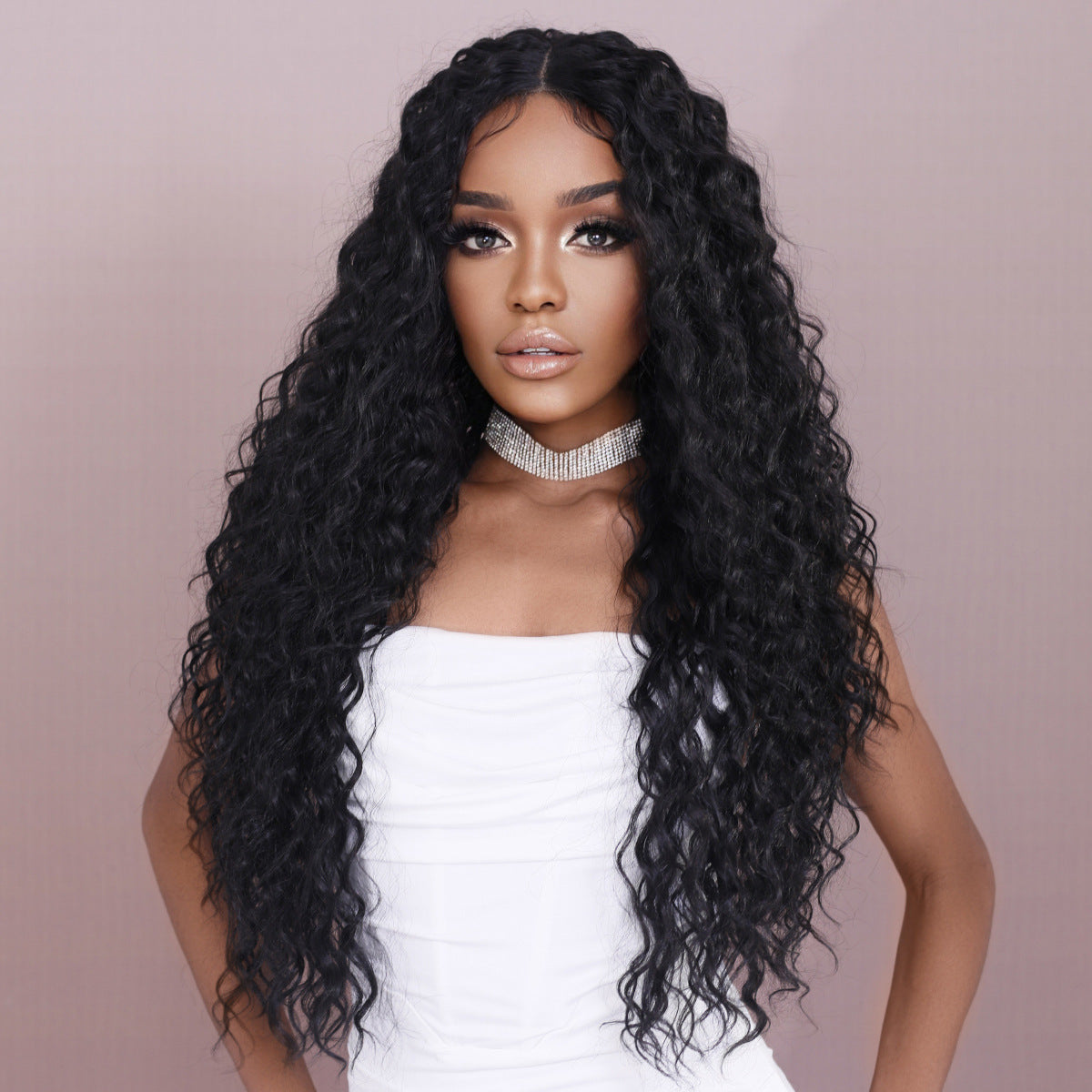 Lace wig before long curly hair 1024121316