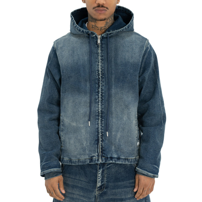 Pro Club Men's Heavyweight Denim Zip-Up Jacket 1024120205