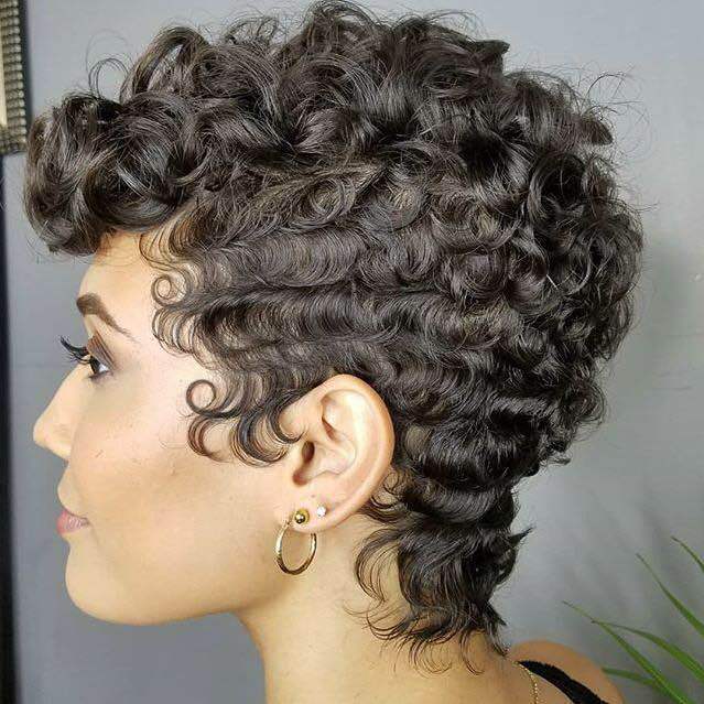 Female short hair with small curly hair wig 1024121107