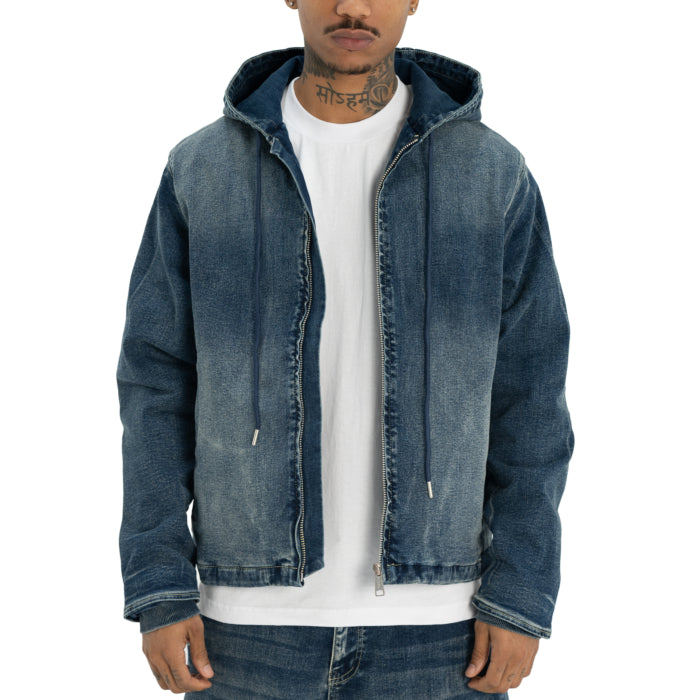 Pro Club Men's Heavyweight Denim Zip-Up Jacket 1024120205