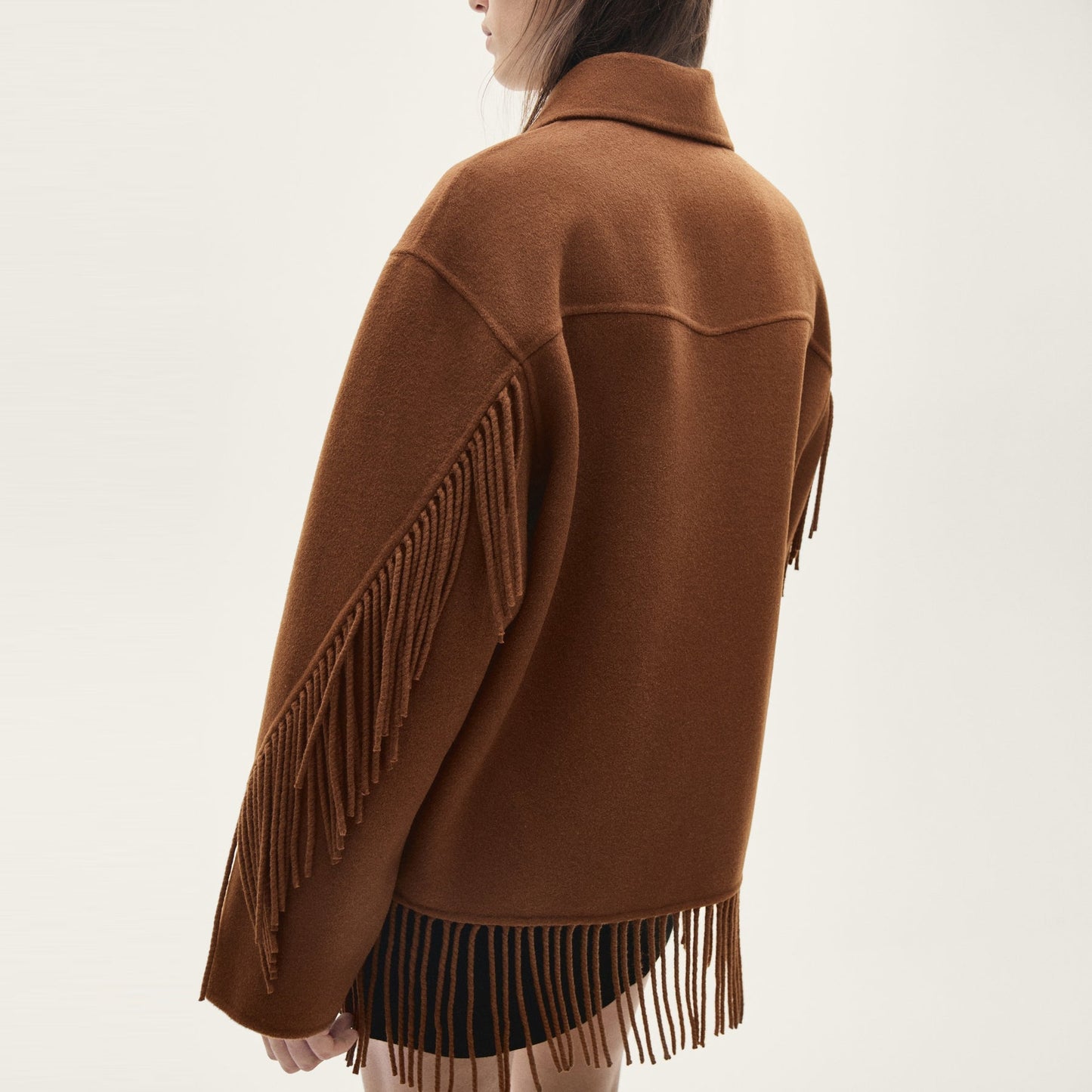 Fringed wool-blend jacket 1024112907