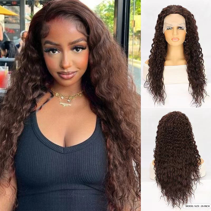 Front lace wig fluffy big wave roll 1024121102