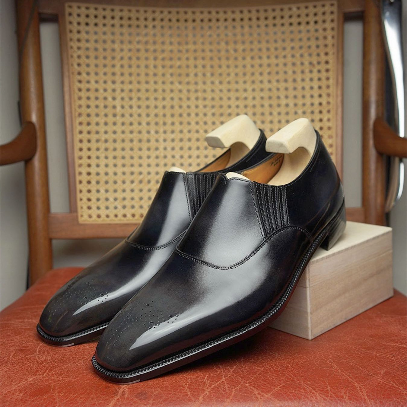 2022 new handmade leather slip-on shoes business leather shoes