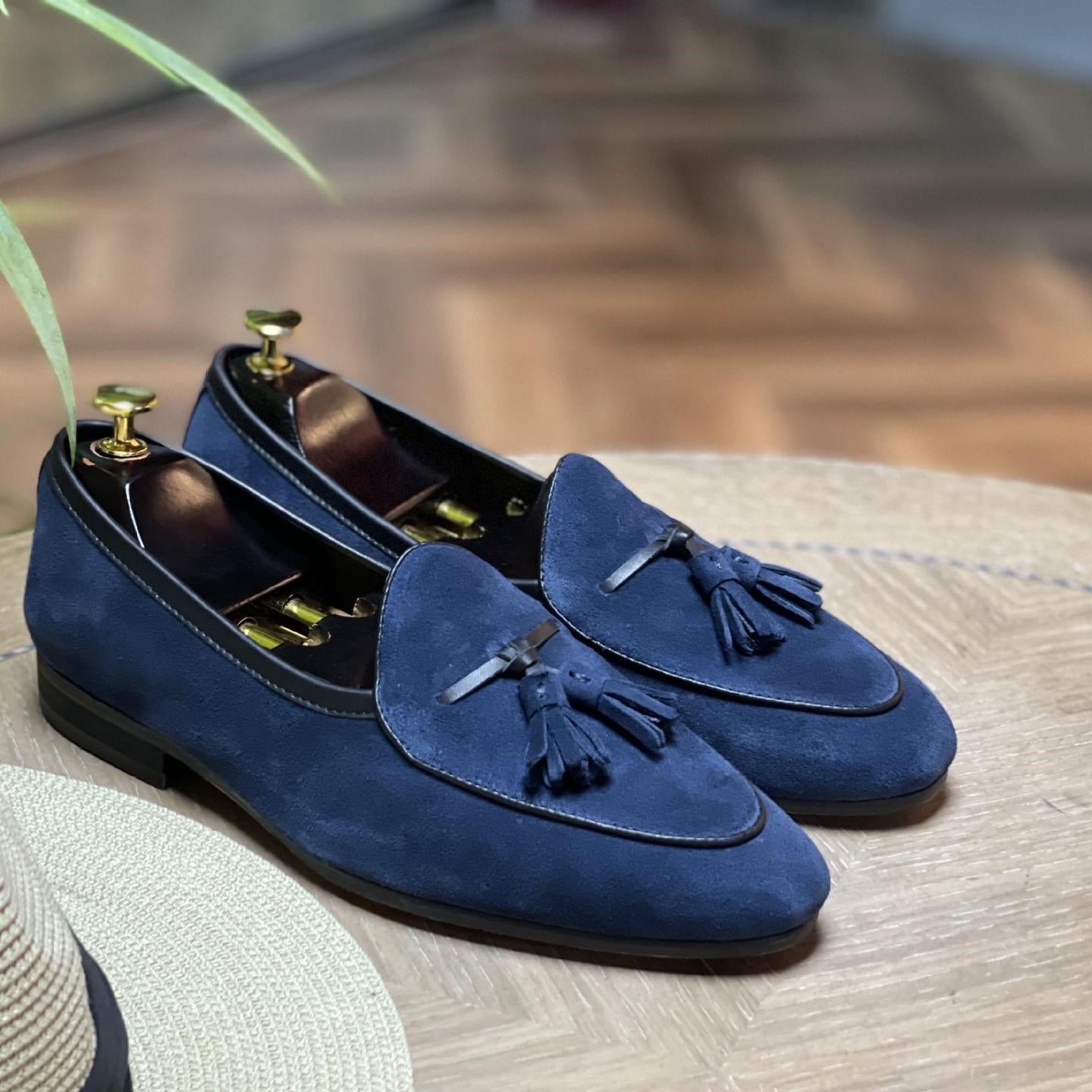 Italian fashion retro tassel loafers slip-on loafers