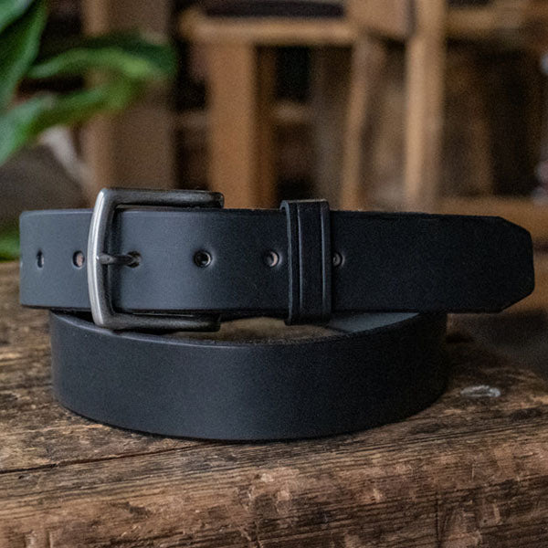 Black Vintage Handmade Men's Belt