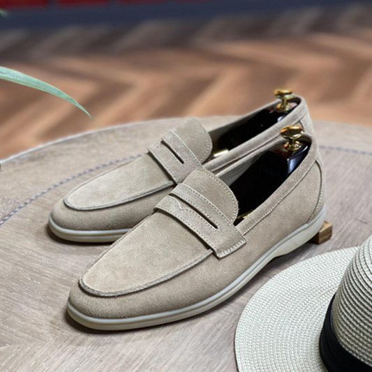 all-match suede loafers casual slip-on shoes