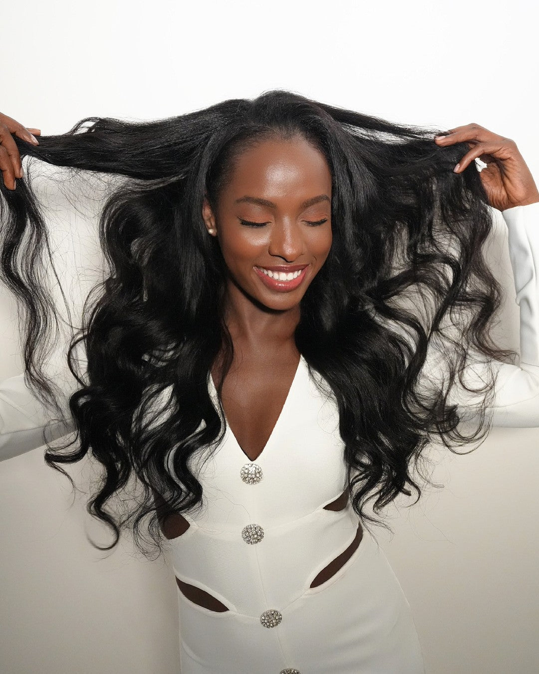 Thin Leave Out Yaki Body Wavy V Part Wig Beginner Friendly