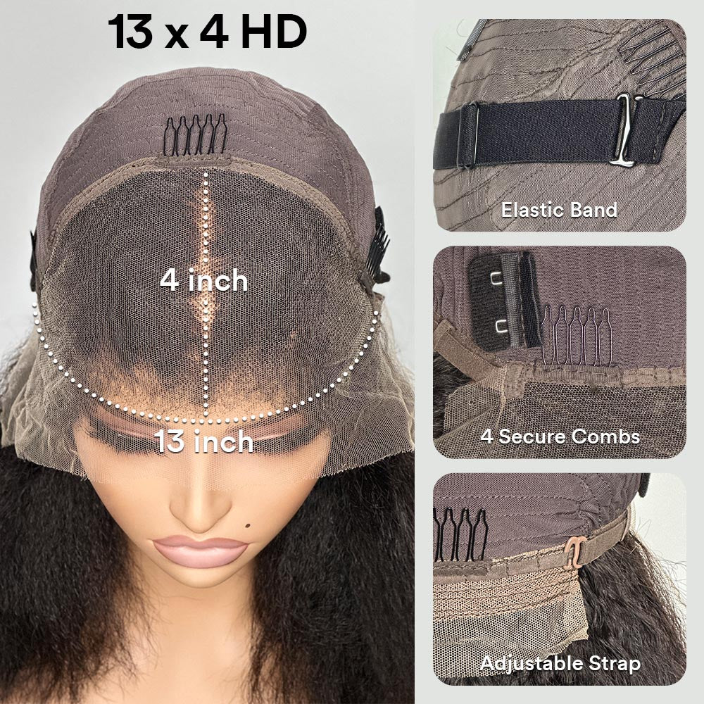 13x4 HD LACE FRONTAL REALISTIC KINKY HAIRLINE WIG