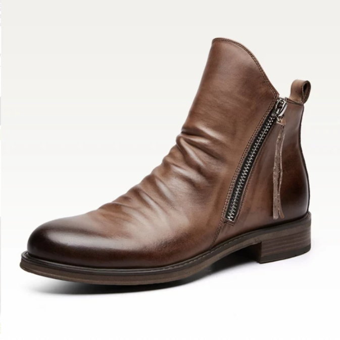 ORIGINAL DESIGN GENUINE LEATHER RETRO BOOTS