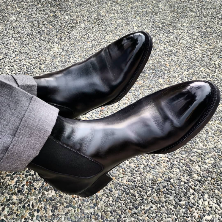 Men's Handmade Black Chelsea Boots