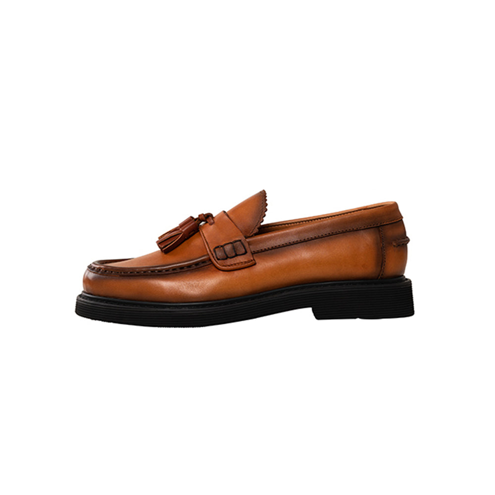 Spring and autumn new tassel loafers all-match lazy slip-on thick-soled shoes