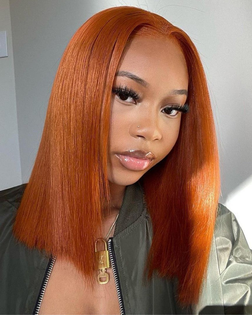 Ginger Orange Straight 13x4 Lace Frontal Wig