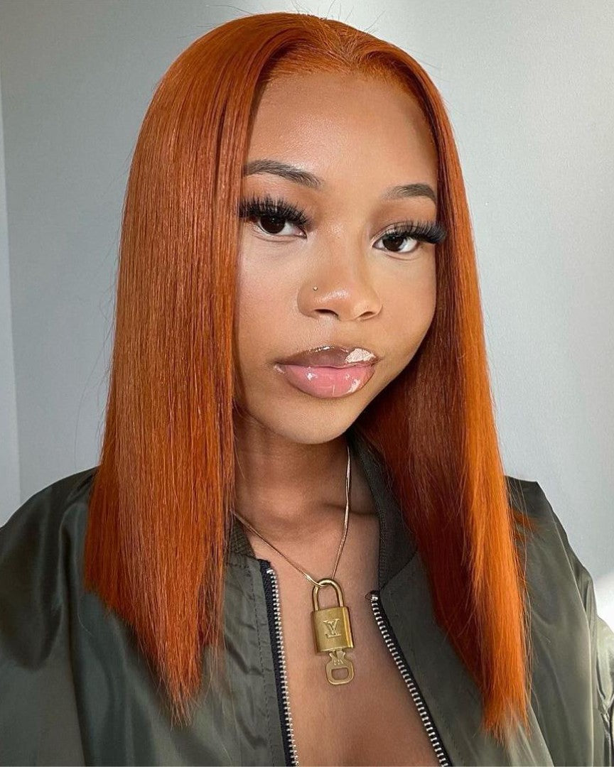 Ginger Orange Straight 13x4 Lace Frontal Wig