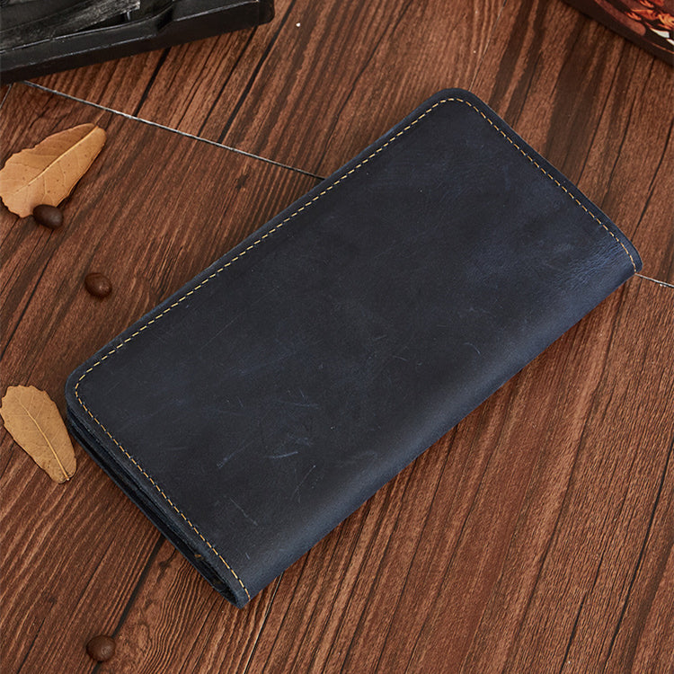 Business Retro Multi-card Clutch Leather Fashion Casual Long Wallet