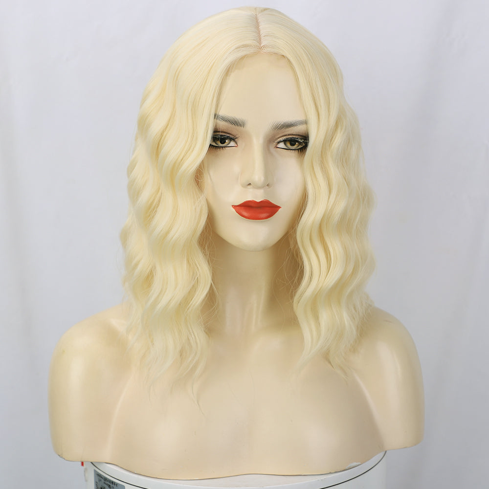 Ladies' front lace wavy short curly hair wigs 1024121005