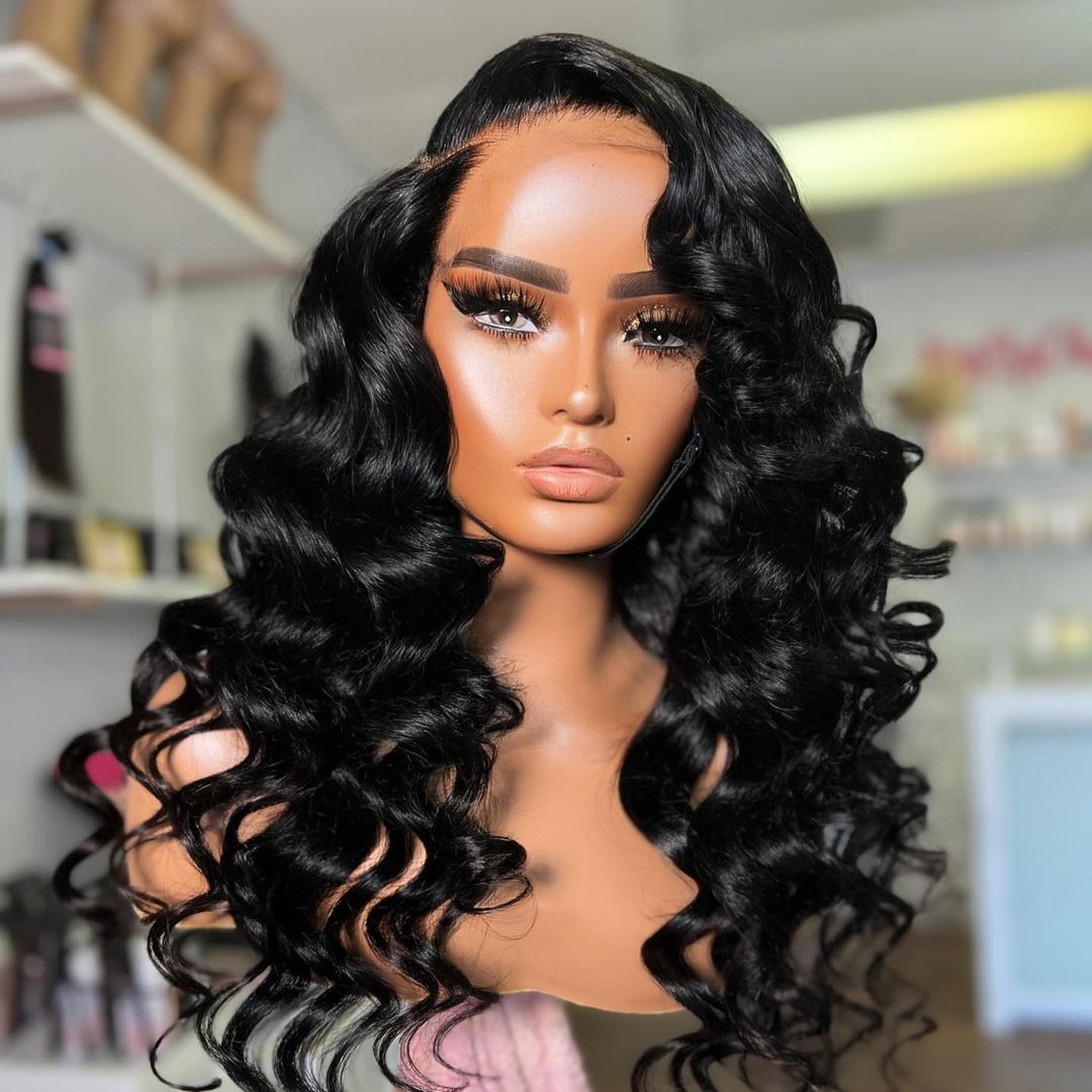 13x4 Lace Frontal Human Hair Loose Wave Wig