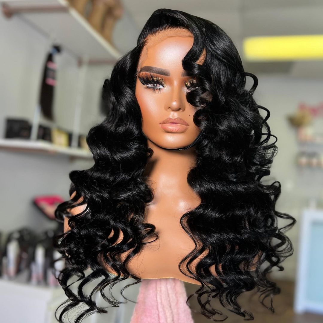 13x4 Lace Frontal Human Hair Loose Wave Wig