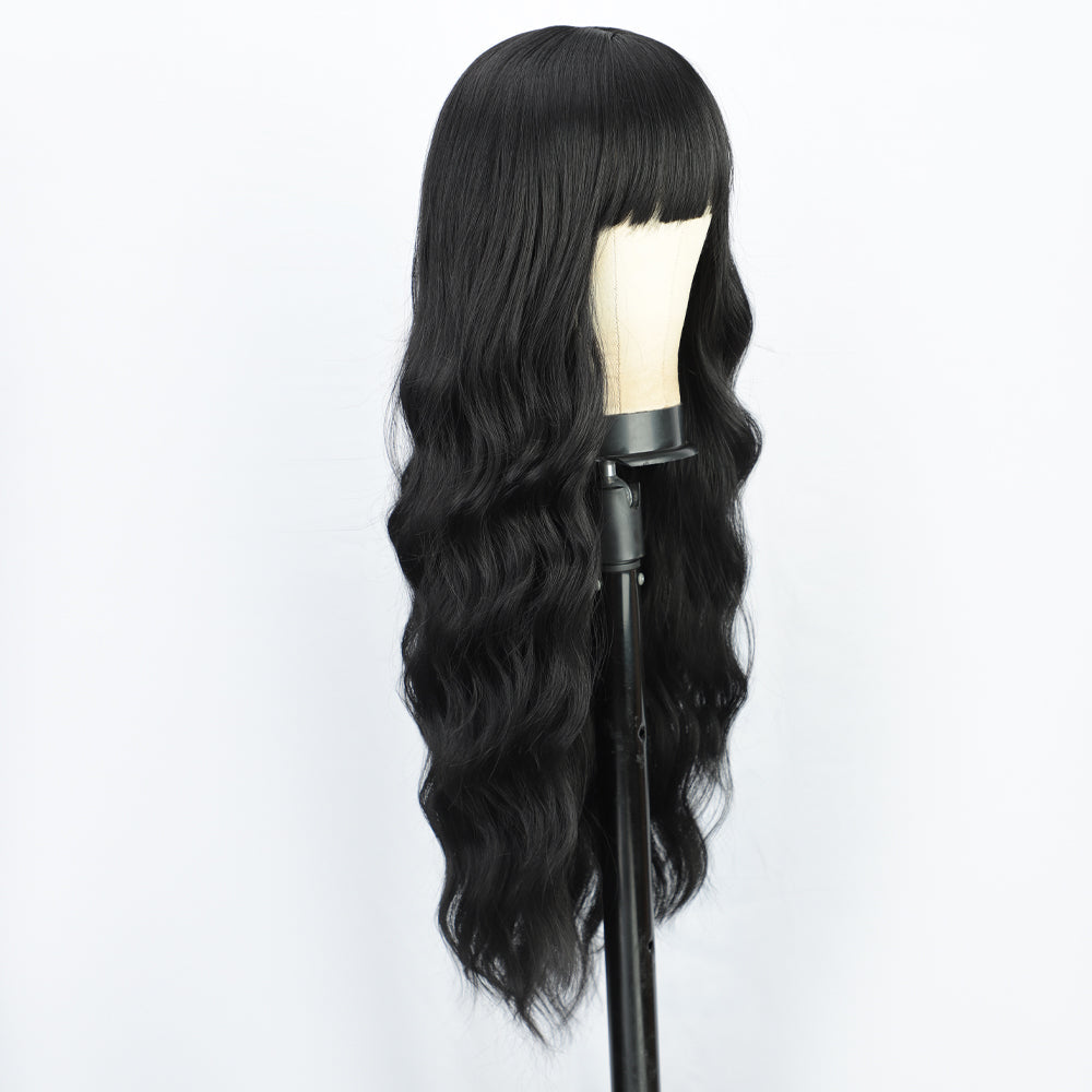 Big wave long curly hair with bangs wig 1024121213