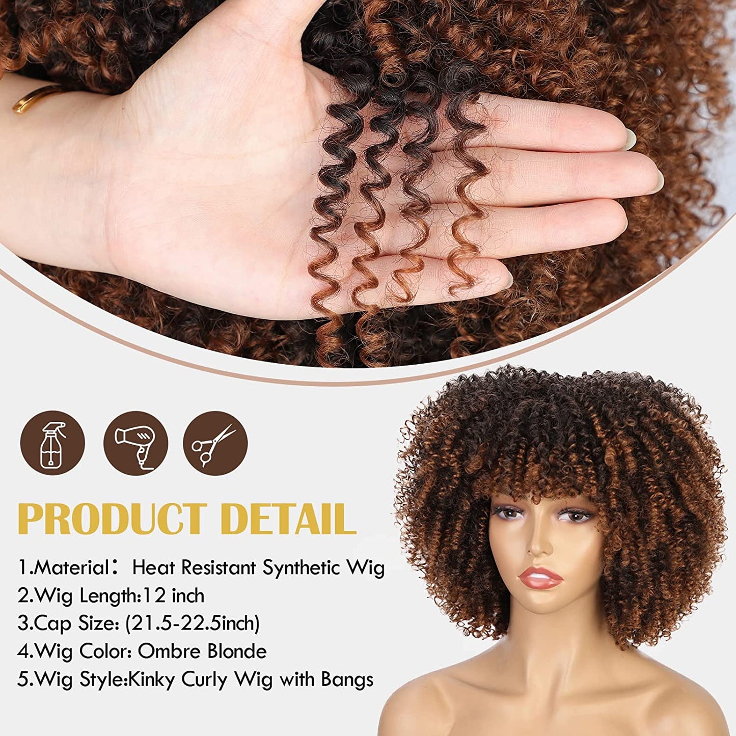 Ladies' explosive hair curly wig 1024121207