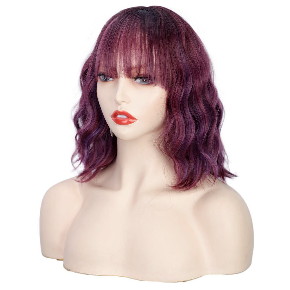 Women's fashionable mid length colored wig 1024121204