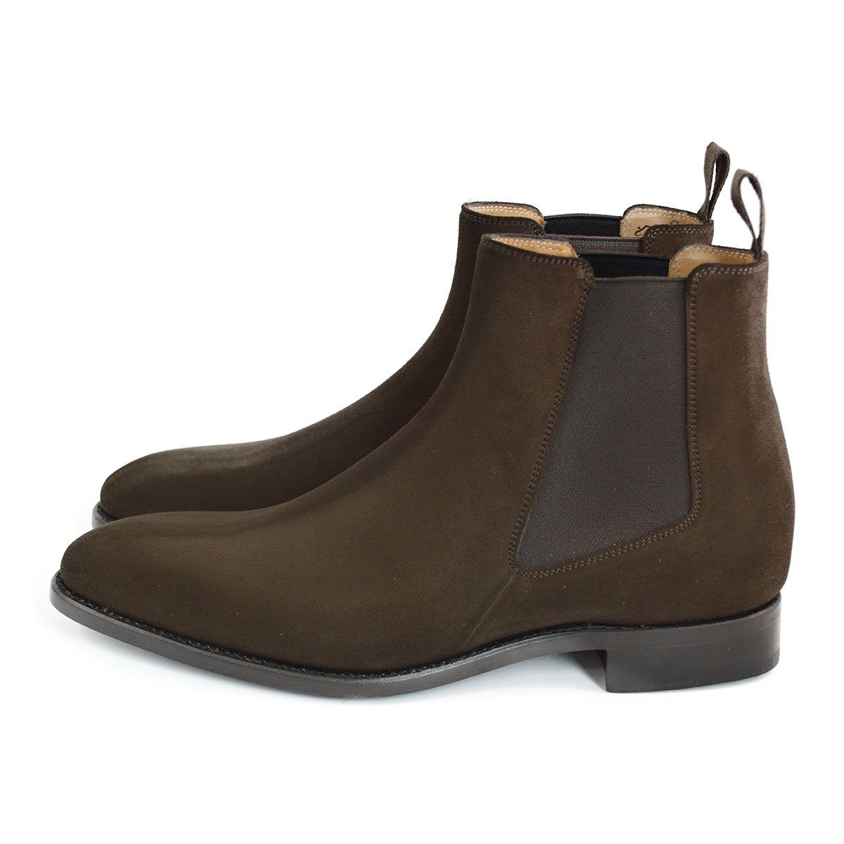 British nubuck chelsea boots