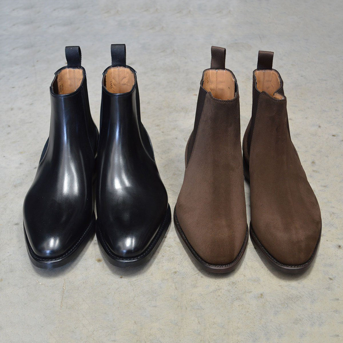 British nubuck chelsea boots