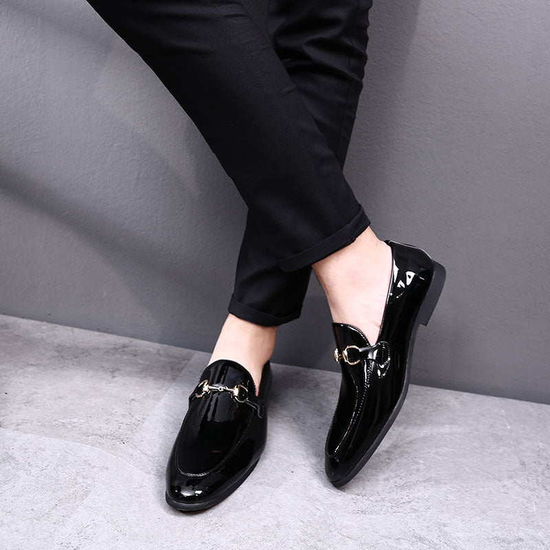 Fashion Patent Leather British Men's Shoes