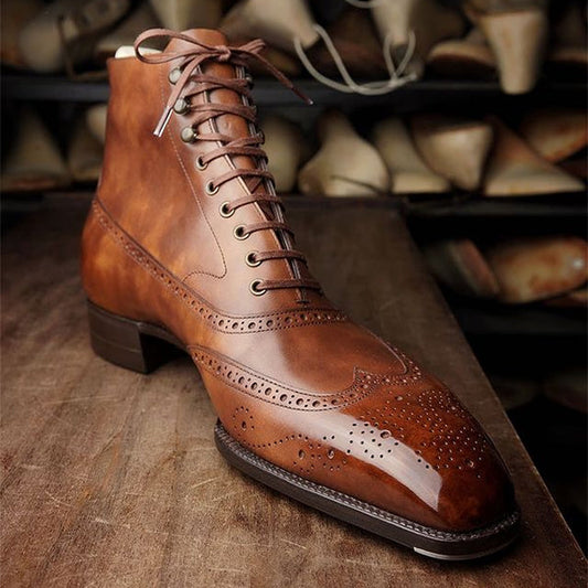 Men_s classic Oxford brogues dress boots