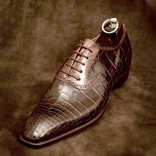 Classic handmade series Oxford men's leather shoes