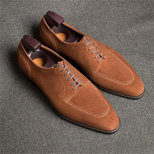 Men Casual Brown Suede Loafers Shoes