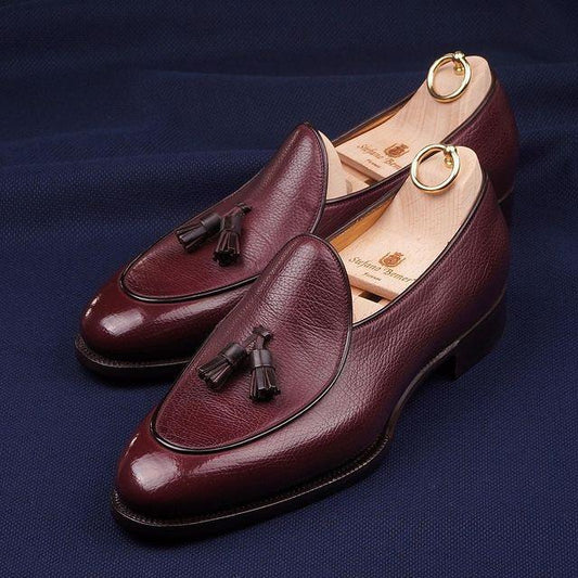 Crimson casual classic small tassel loafers