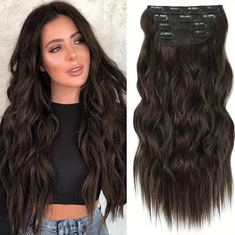 Wig extensions long curly hair pads 1024121301