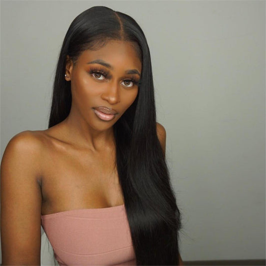 Pre-plucked Yaki 13x4 Lace Frontal Wig Human Hair