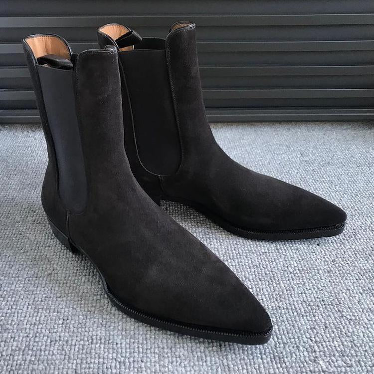 Men's Grey Suede Beatles Boots