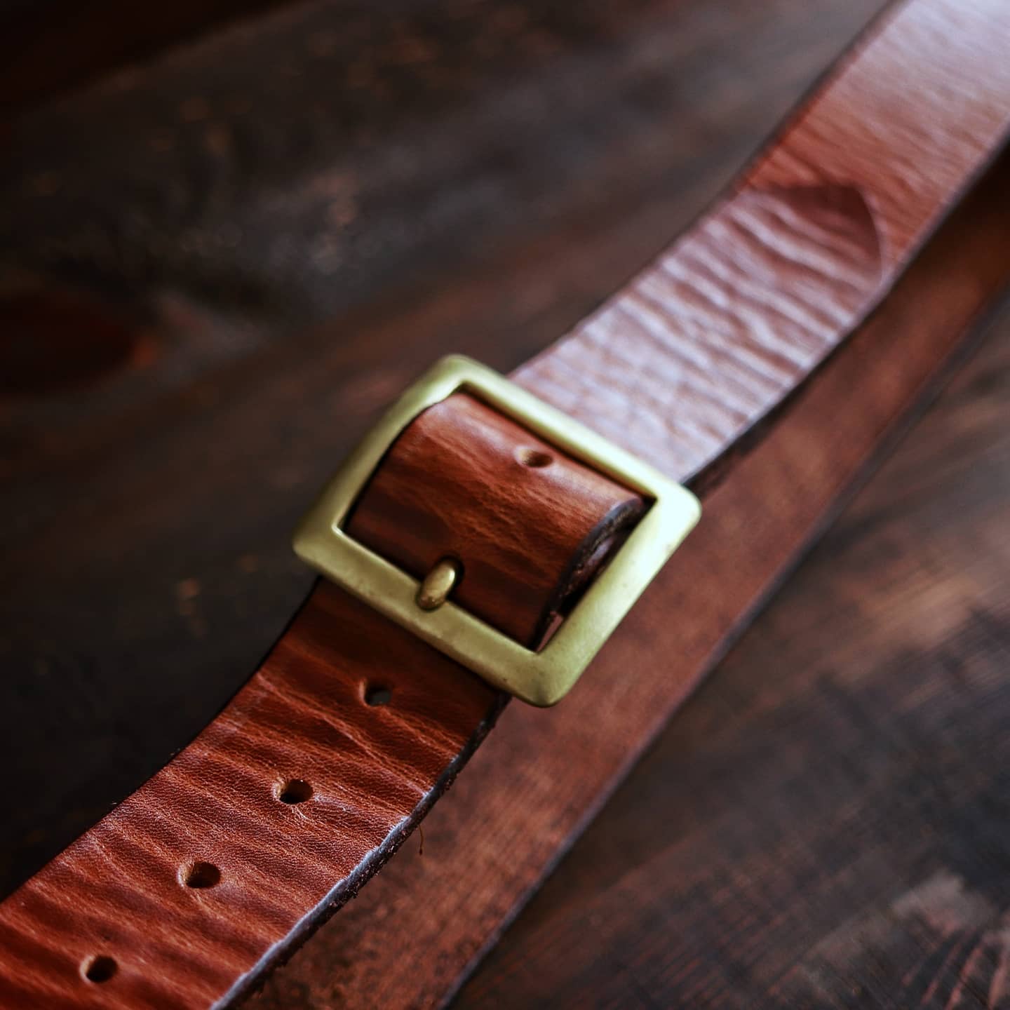 Brown Distressed Vintage Men's Belt