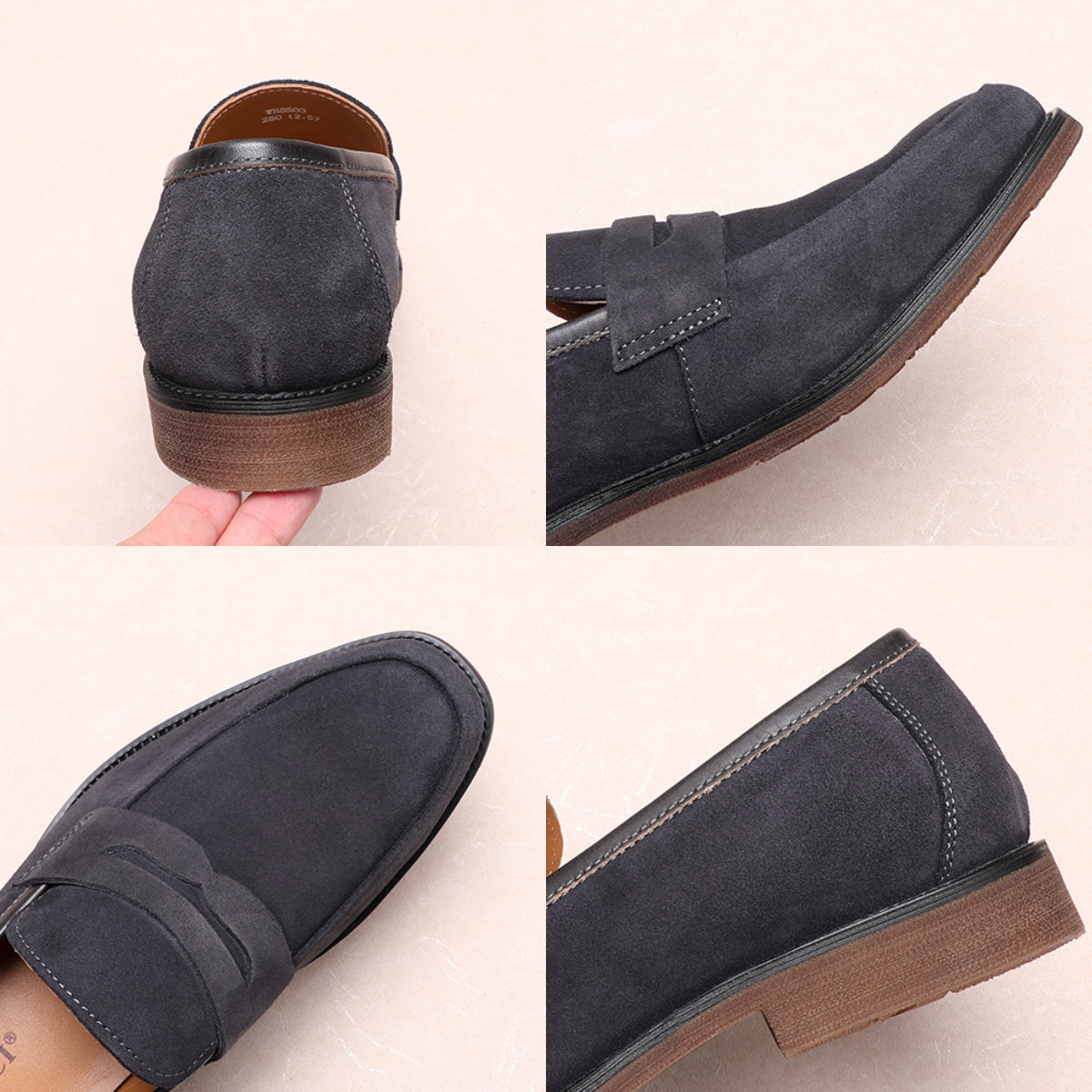 Brown Suede Summer Breathable Loafers