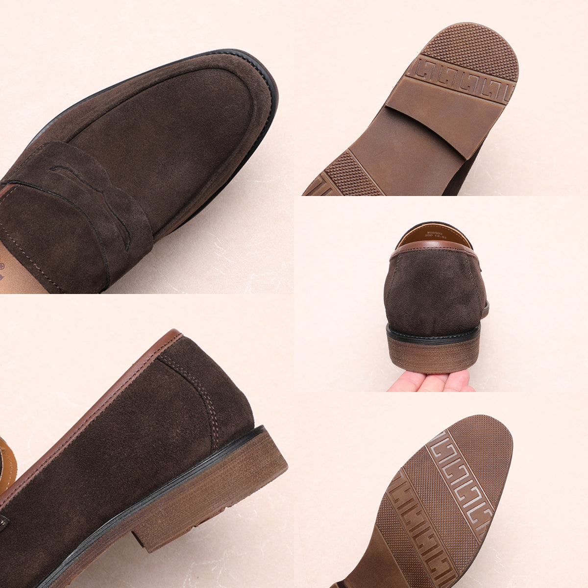 Brown Suede Summer Breathable Loafers