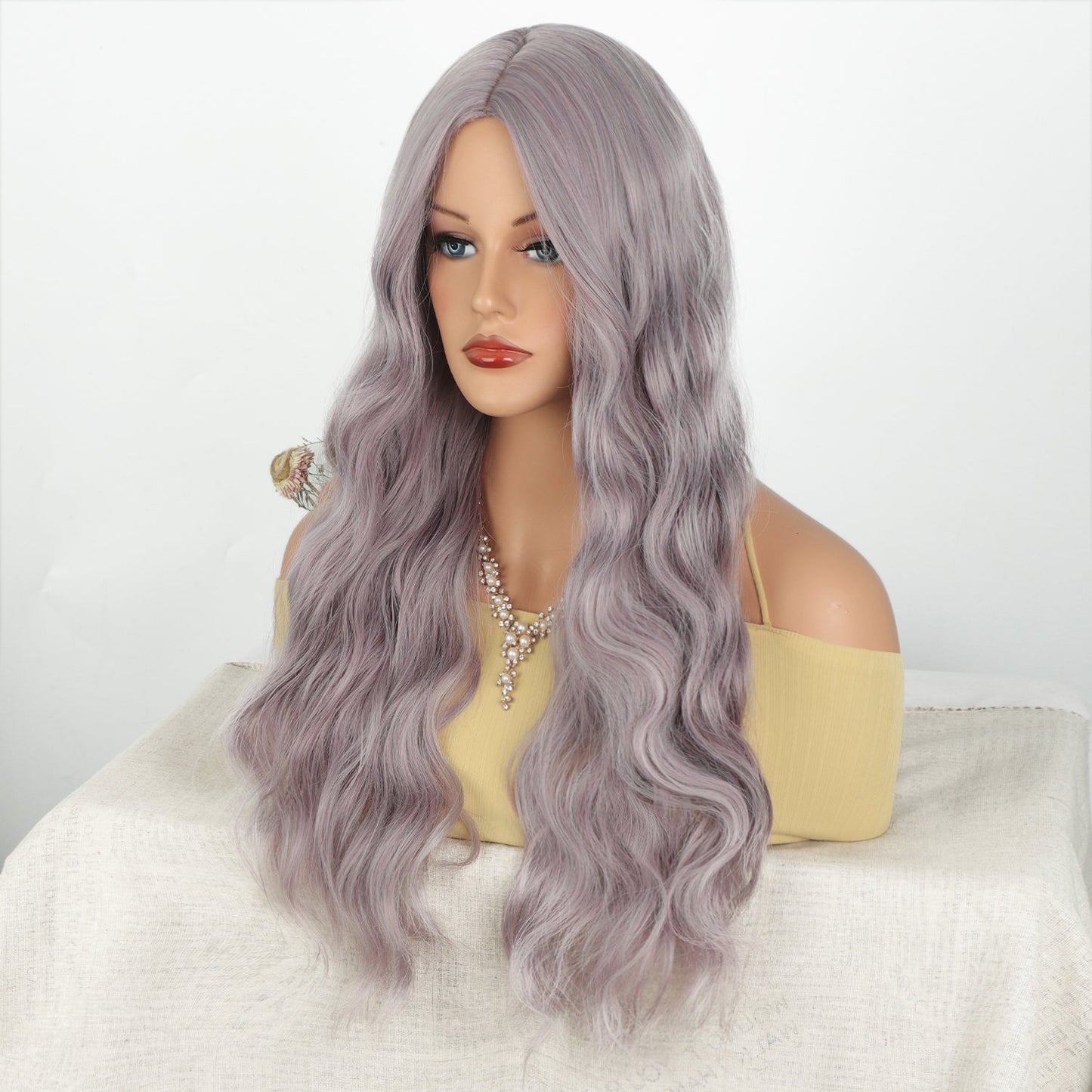 Long wave colored wig with large waves 1024121220