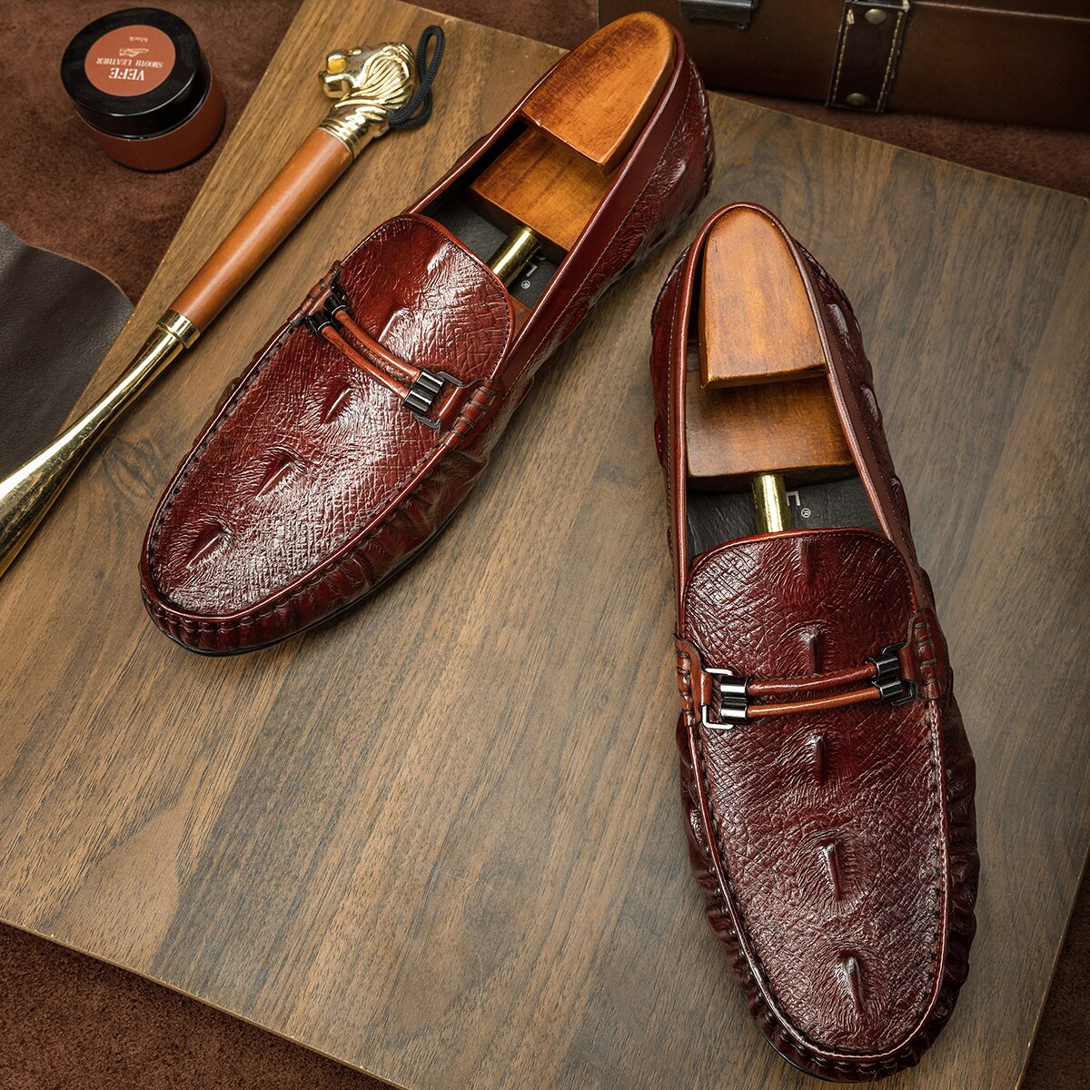 2021 New Design Loafers Men Genuine Leather Slip-on Shoes