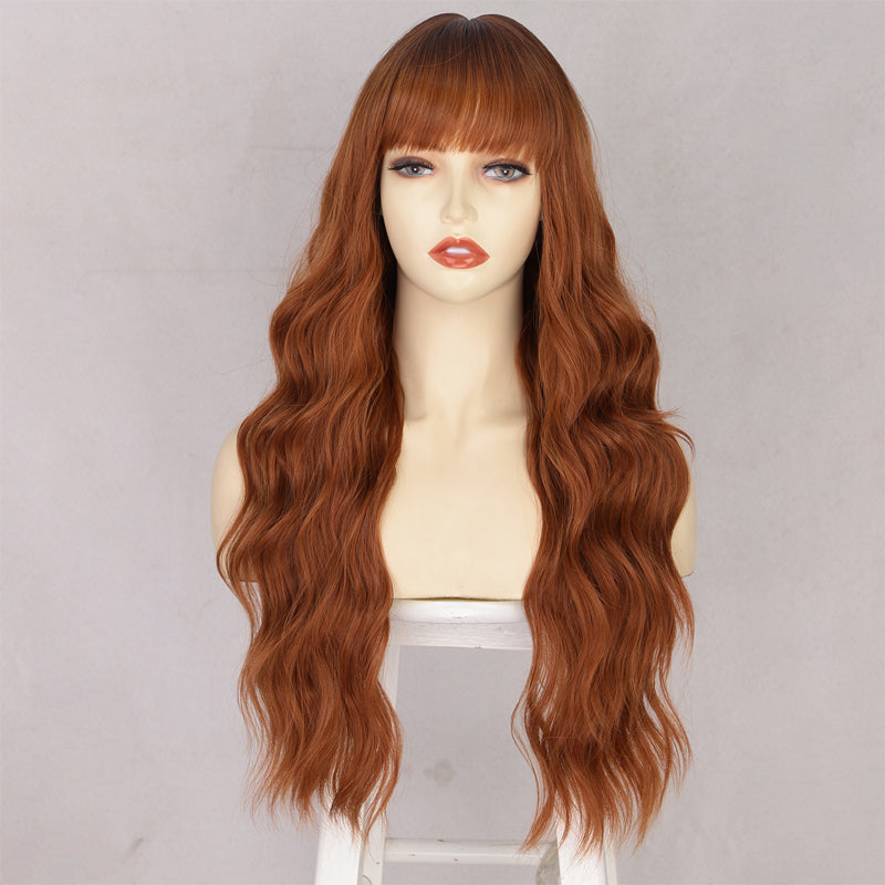 Big wave long curly hair with bangs wig 1024121214