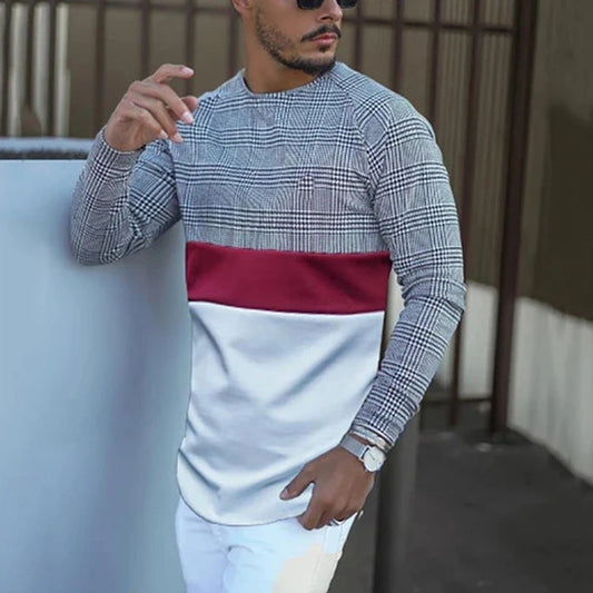 Fashion Long Sleeve Crew Neck T-Shirt