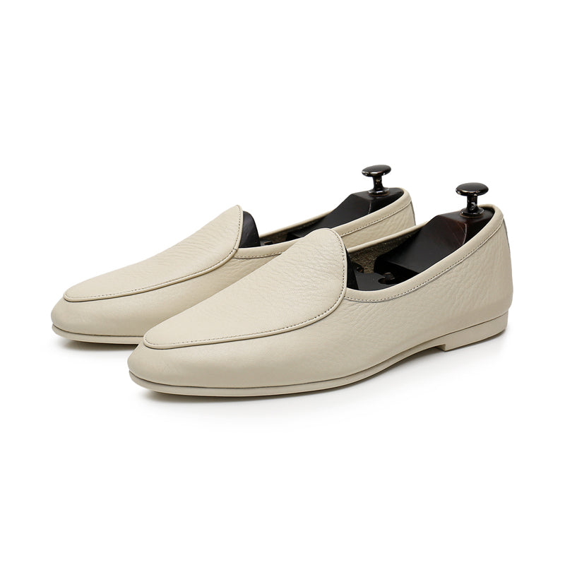 British retro loafers casual leather shoes slip-on suede pointed toe loafers