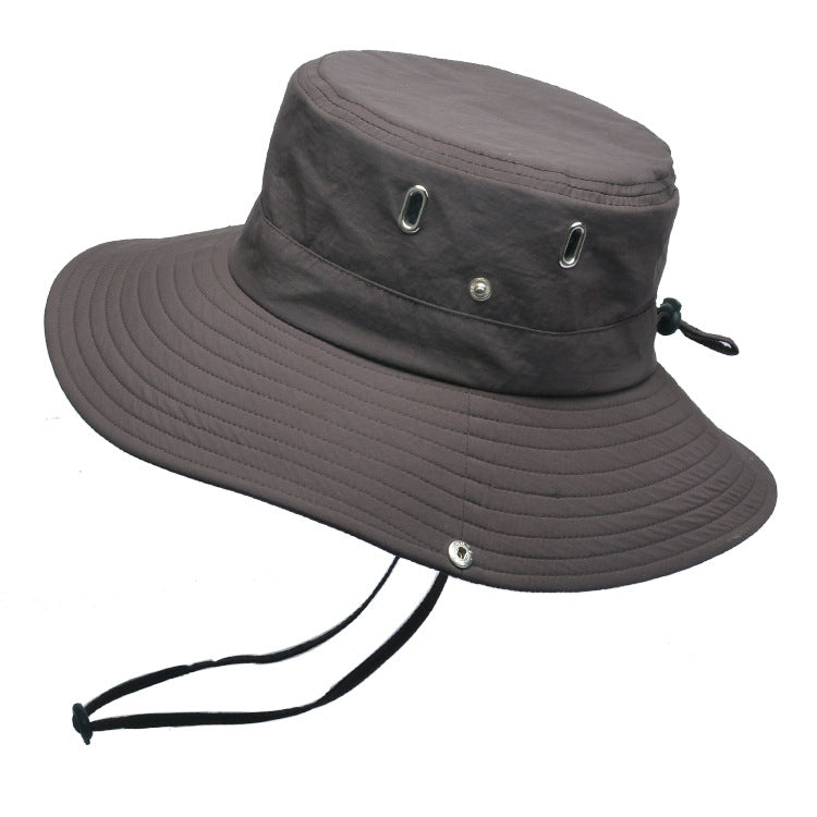 Breathable sun hat sunscreen solid color fisherman hat big brim travel hat 9204