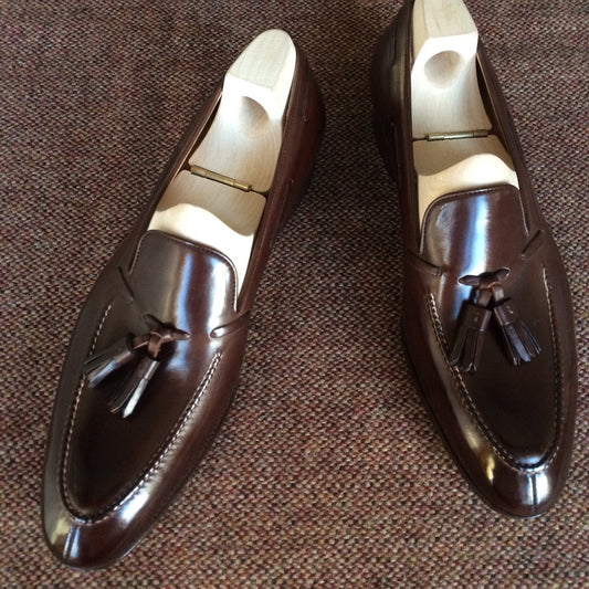 Brown Tassel Oxford Loafers