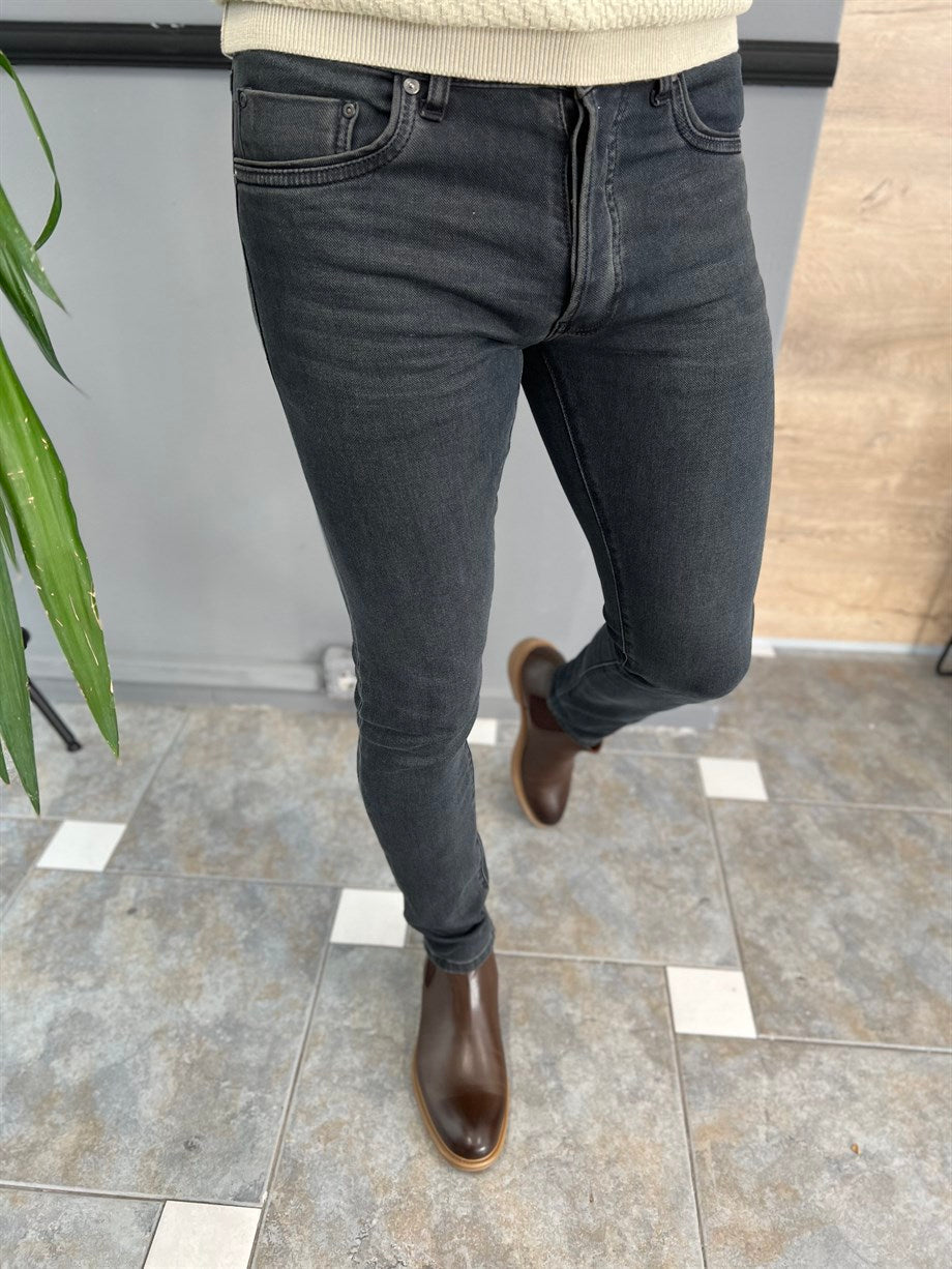 Slim Fit Detailed Jeans